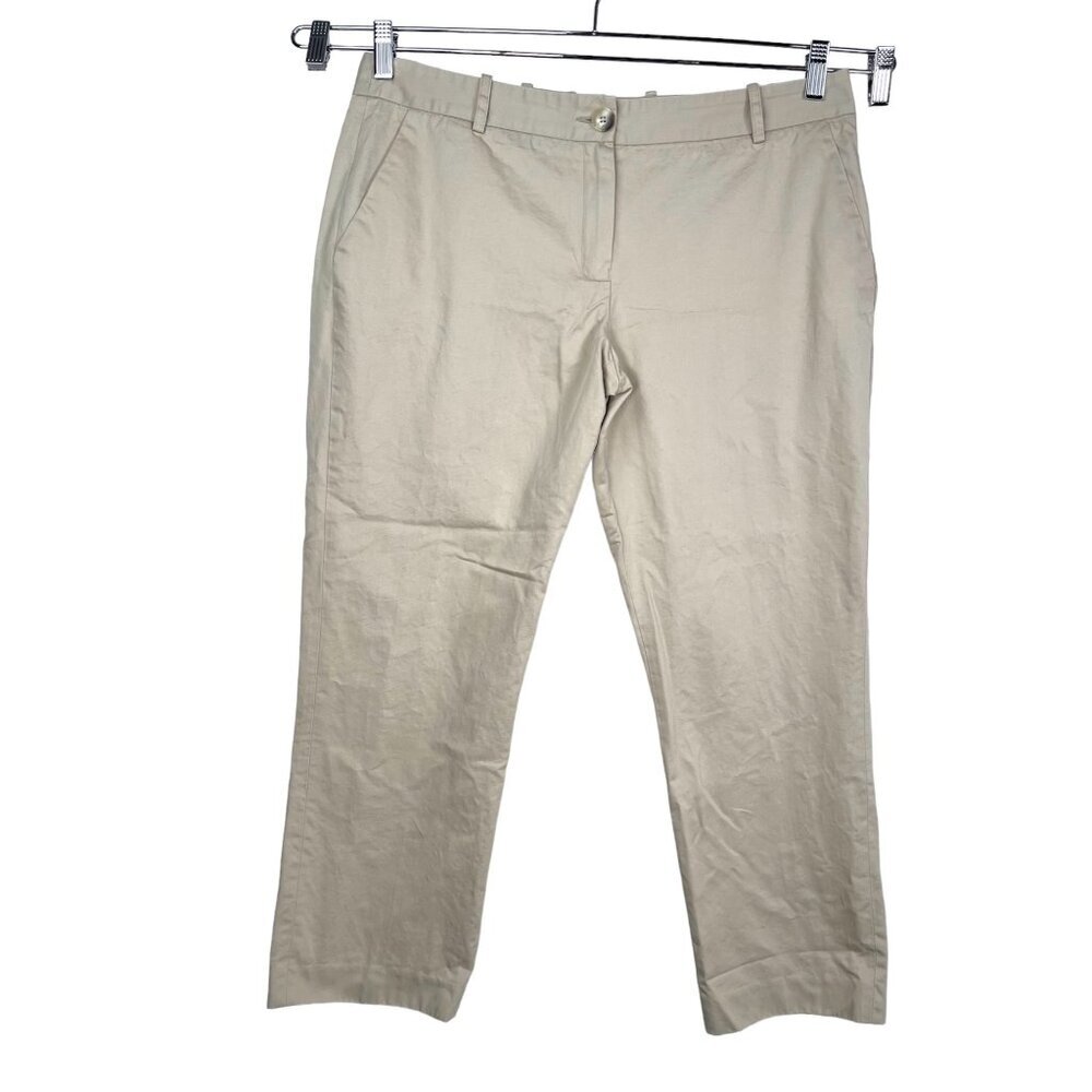 Lacoste Devanlay womens cropped‎ straight leg chino pants sz 10